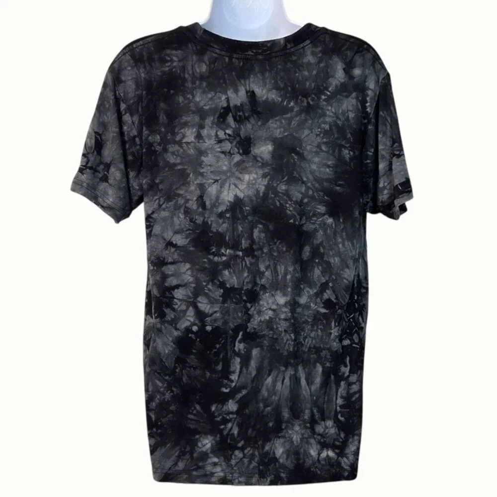 LuLaRoe American Flag Best World Black Tie Dye Graphic 4th of July T-Shirt Small - Picture 3 of 4